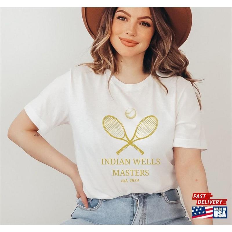 Indian Wells Masters Tennis Shirt With Luxury Logo Design Unisex Tshirt